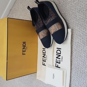 Fendi Technical Mesh Slip On Sneaker